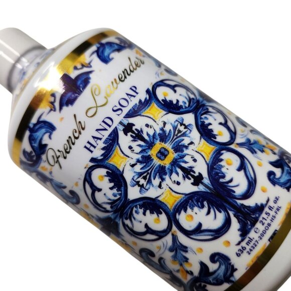 H+B Dolce Brezza French Lavender Hand Soap 21.5 Fl Oz Blue Design - Picture 3 of 4